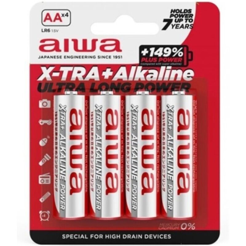 AIWA X TRA алкални батерии AA, 4 броя