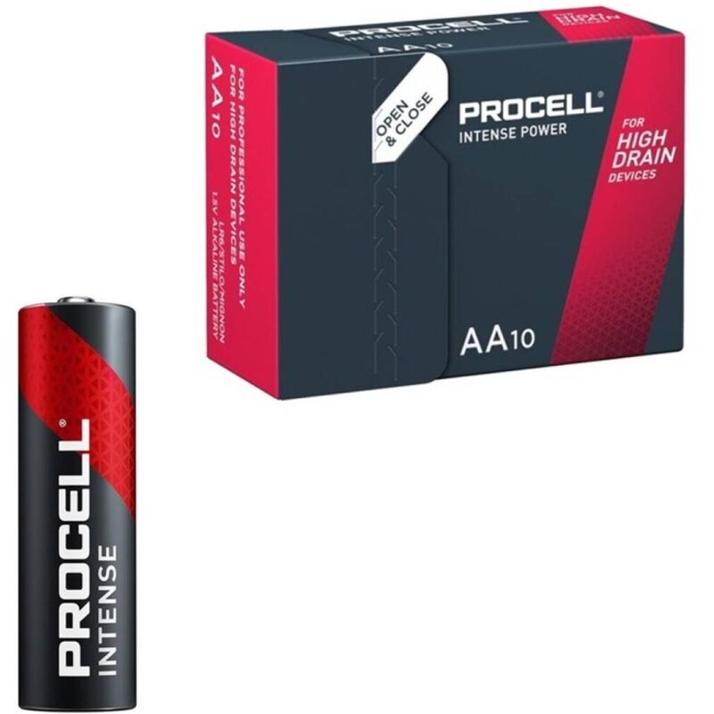 Алкални батерии PROCELL Intense Power AA, 10 броя