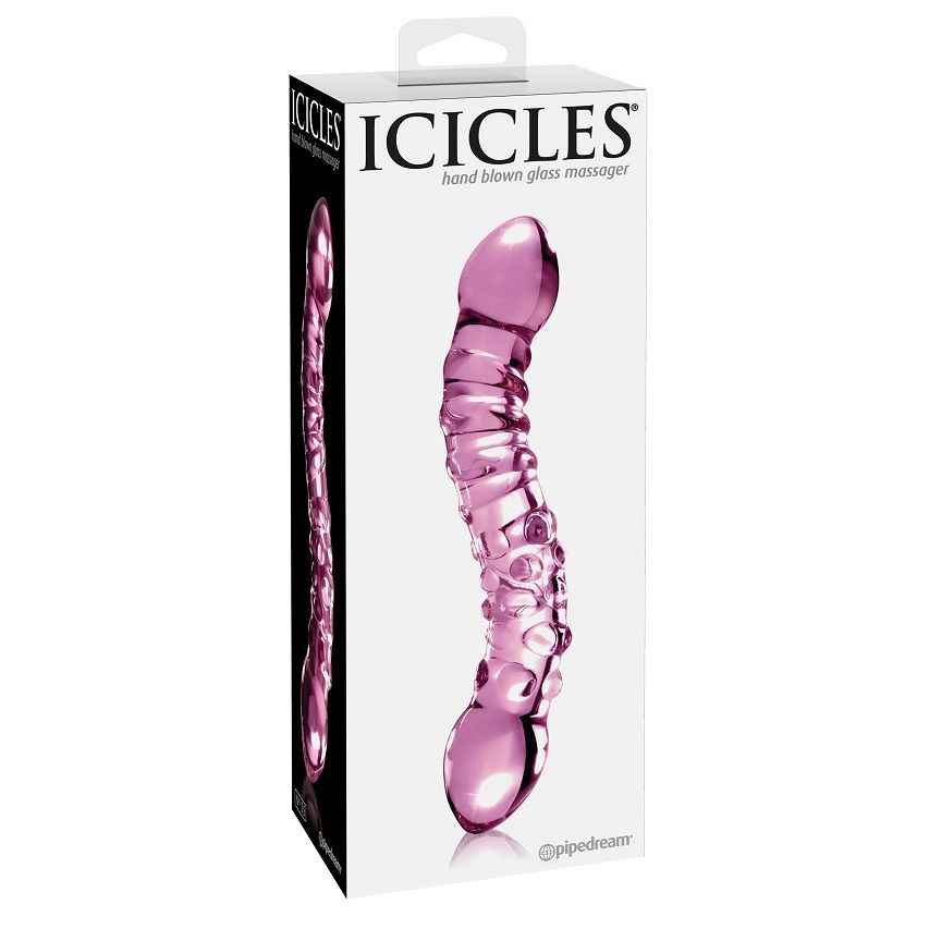 ICICLES N. 55 стъклено дилдо с два различни края