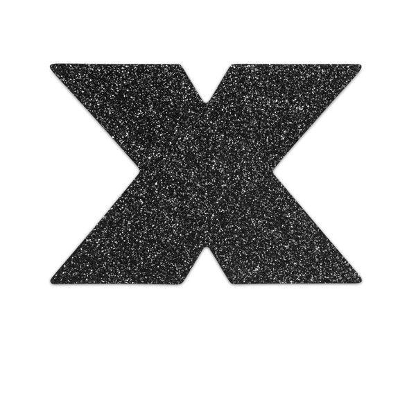 Черни лепенки за зърна Bijoux Indiscrets Flash Cross