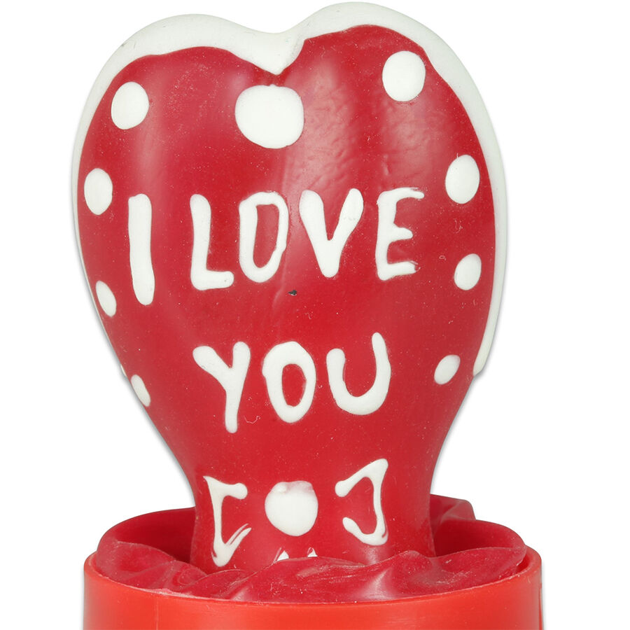 CONDOMERIE I Love You 2, ръчно изрисувано сърце за забавен еротичен подарък