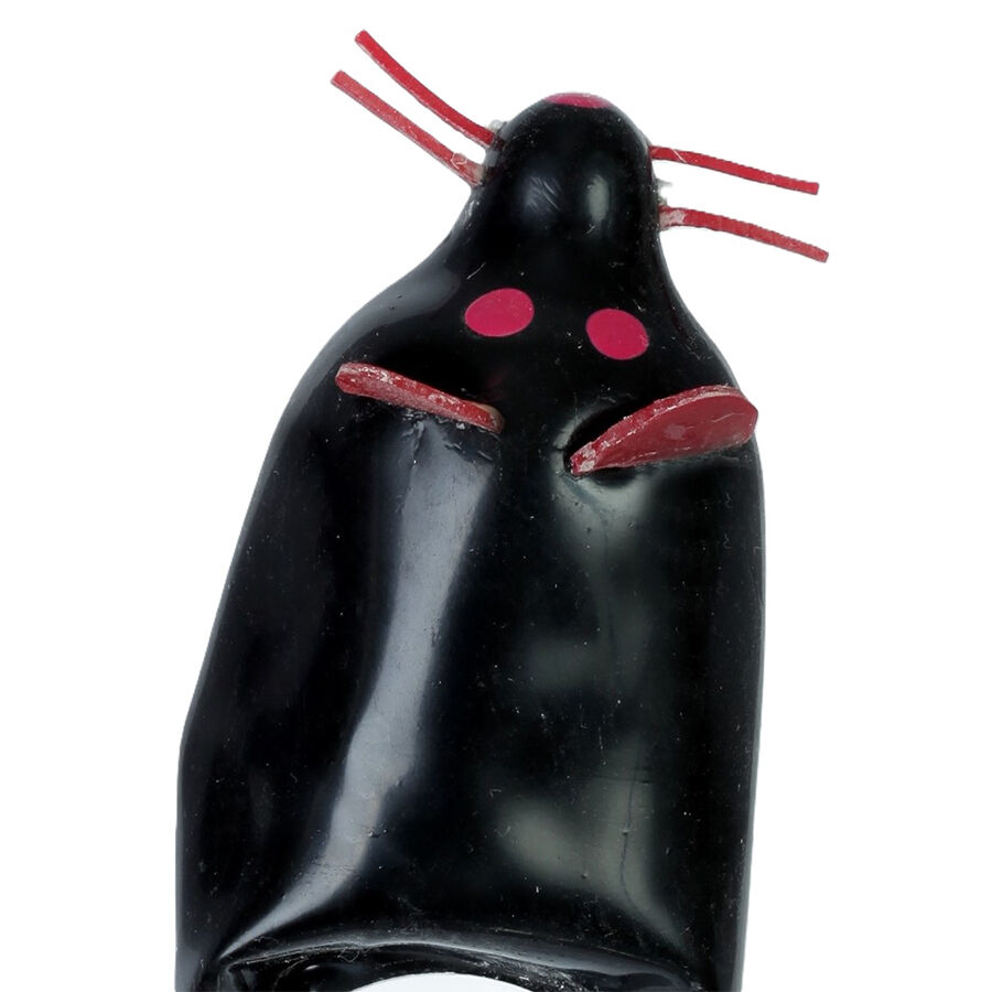 Condomerie Black Mouse XL, ръчно рисуван еротичен подарък