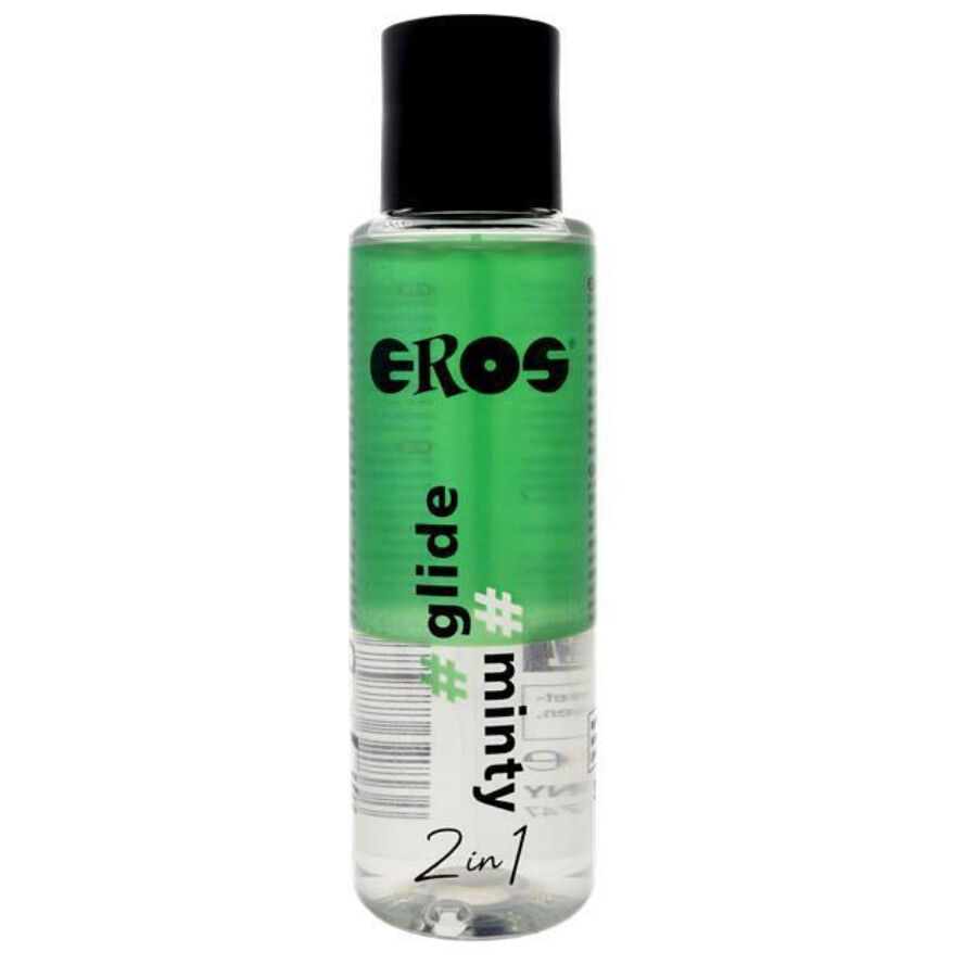 EROS 2 in 1 Glide Minty, охлаждащ лубрикант на силиконова основа, 100 ml