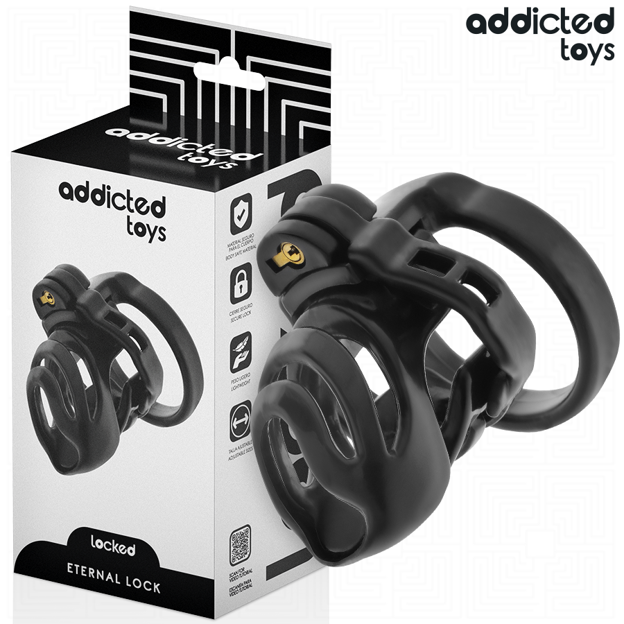 ADDICTED TOYS LOCKED Eternal Lock пояс за целомъдрие с уретрален стимулатор