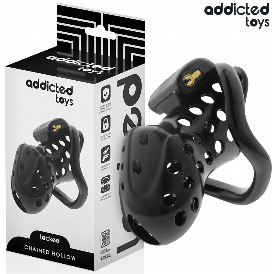 Клетка за пенис ADDICTED TOYS LOCKED Chained Hollow с четири пръстена