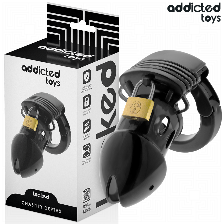 ADDICTED TOYS LOCKED Chastity Depths клетка за пенис, 7,5 cm