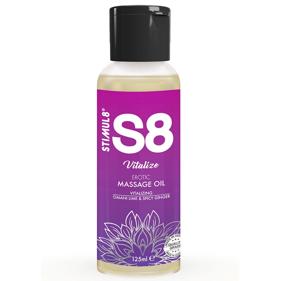 Масажно олио STIMUL8 S8 Vitalize Lime, 125 ml