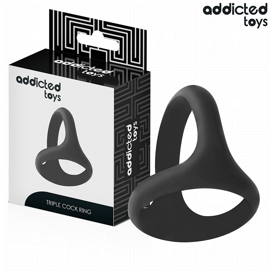 ADDICTED TOYS Thick Triple пръстен за пенис без вибрации