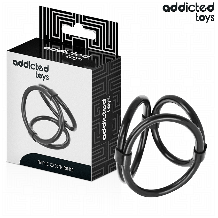 ADDICTED TOYS троен пенис ринг без вибрации