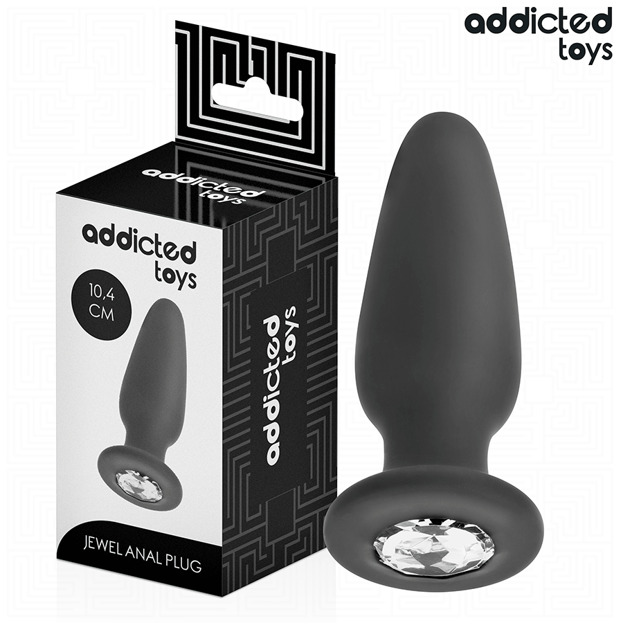 ADDICTED TOYS силиконов анален тап с декоративен камък, размер M