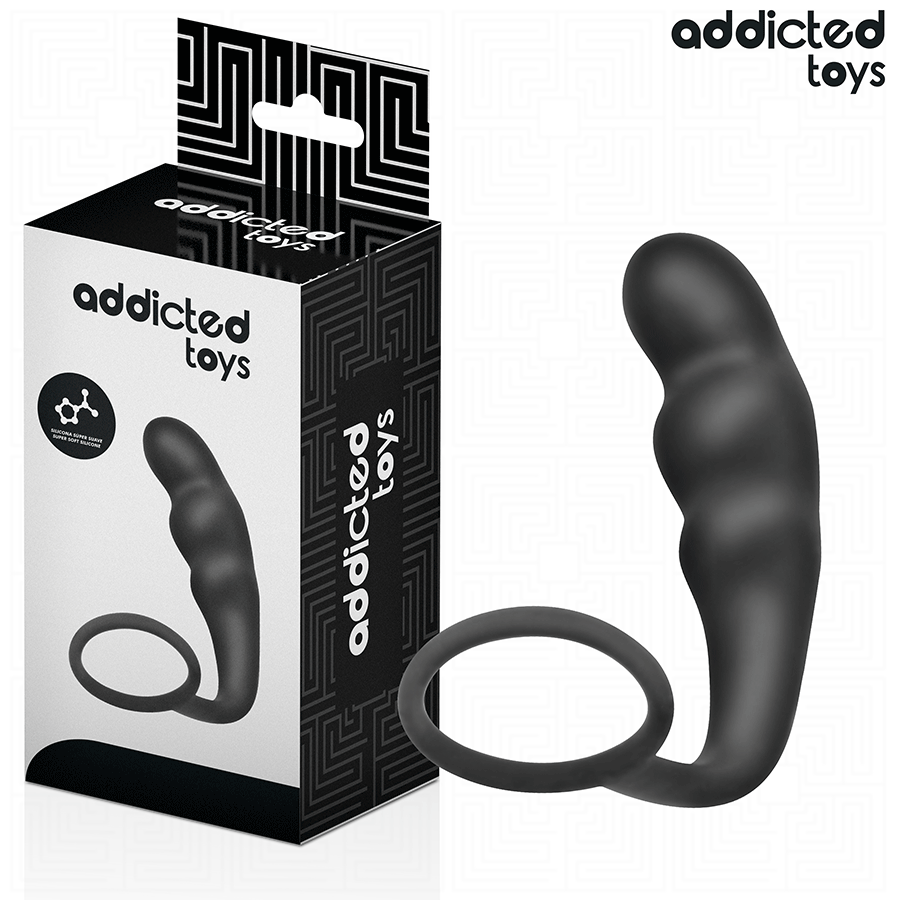 ADDICTED TOYS Model 4 анален плъг с пръстен за тестисите