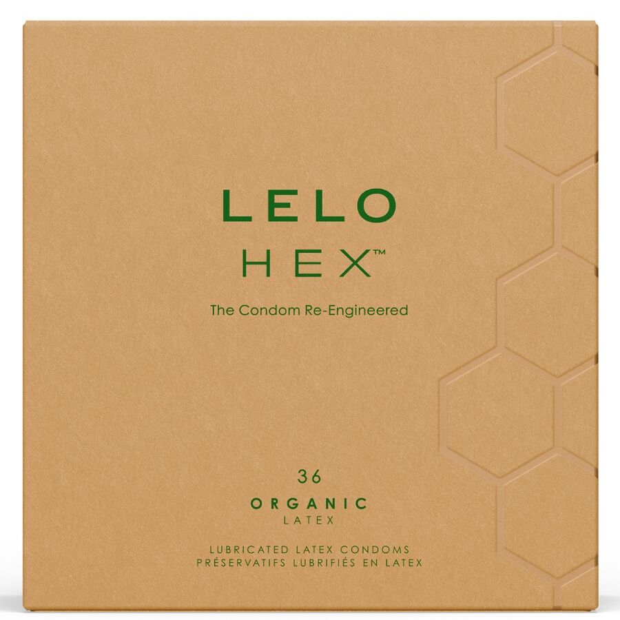 Презервативи LELO HEX Organic, голяма опаковка, 36 броя