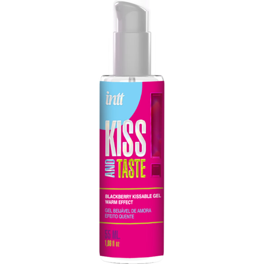 Загряващ лубрикант INTT RELEASES с вкус на къпина, 55 ml