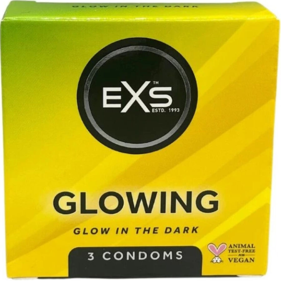 Презервативи EXS Glow in the Dark, 3 броя