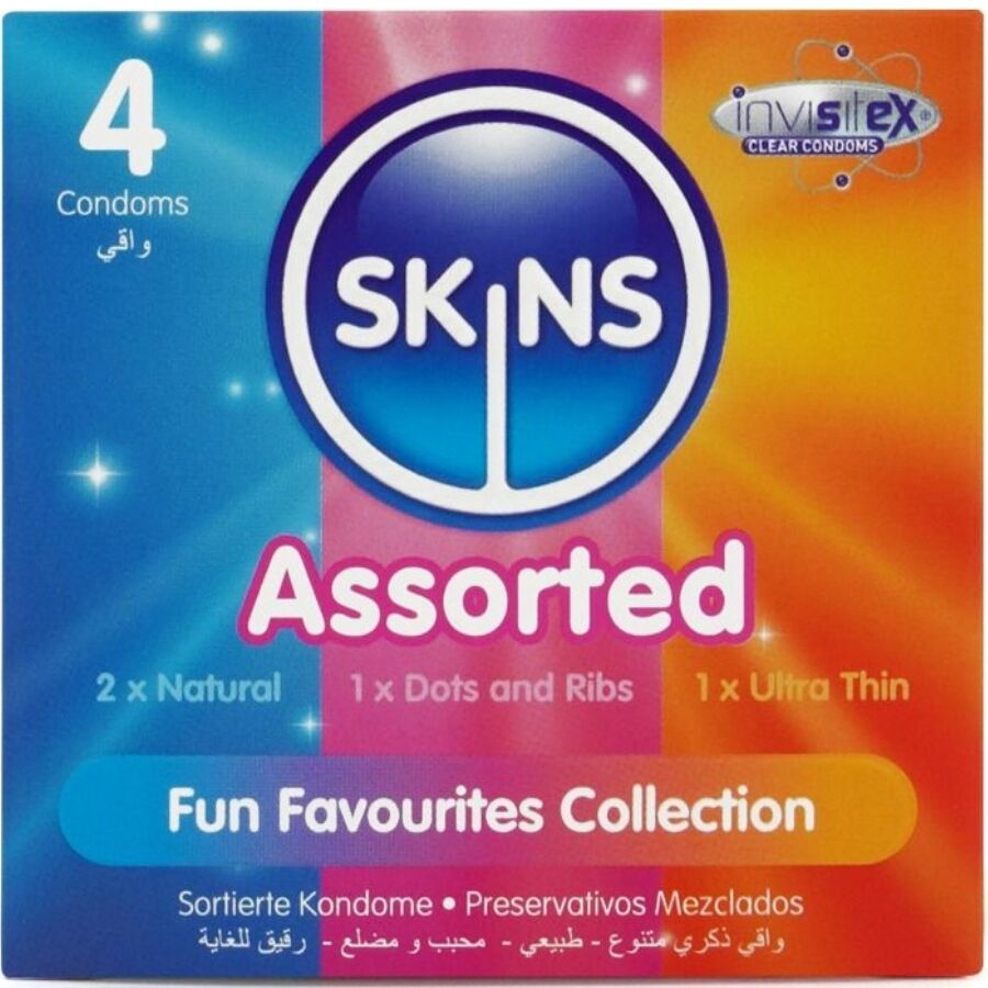 Презервативи SKINS микс, 4 броя