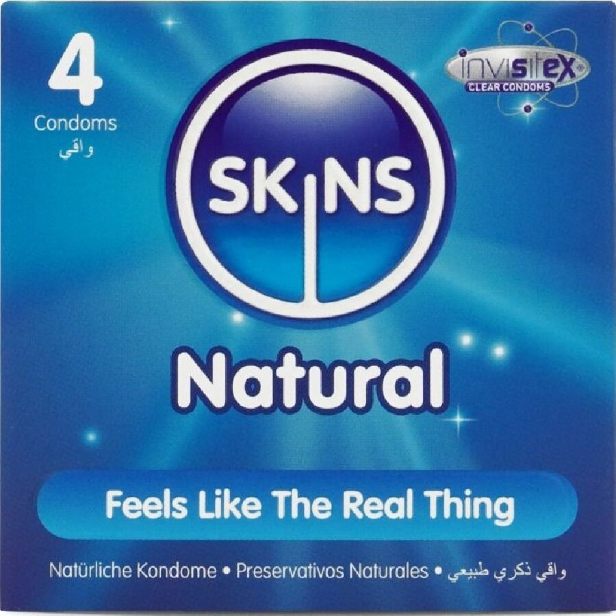 Презервативи SKINS Natural Premium Standard, 4 броя