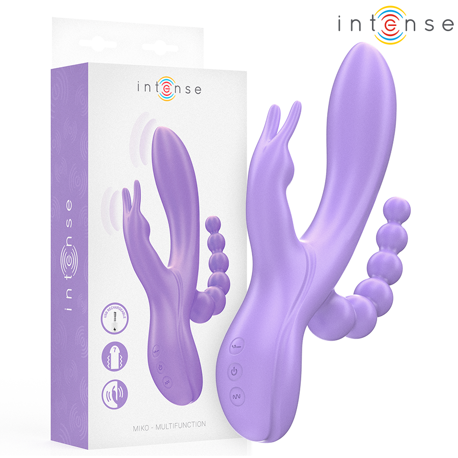 INTENSE MIKO заешки вибратор с три стимулиращи рамена