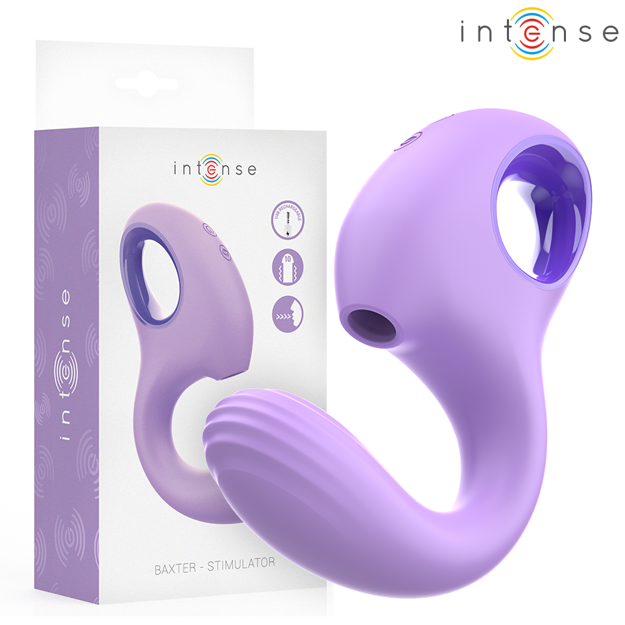 INTENSE BAXTER вибратор с въздушни пулсации и вибрация, виолетов