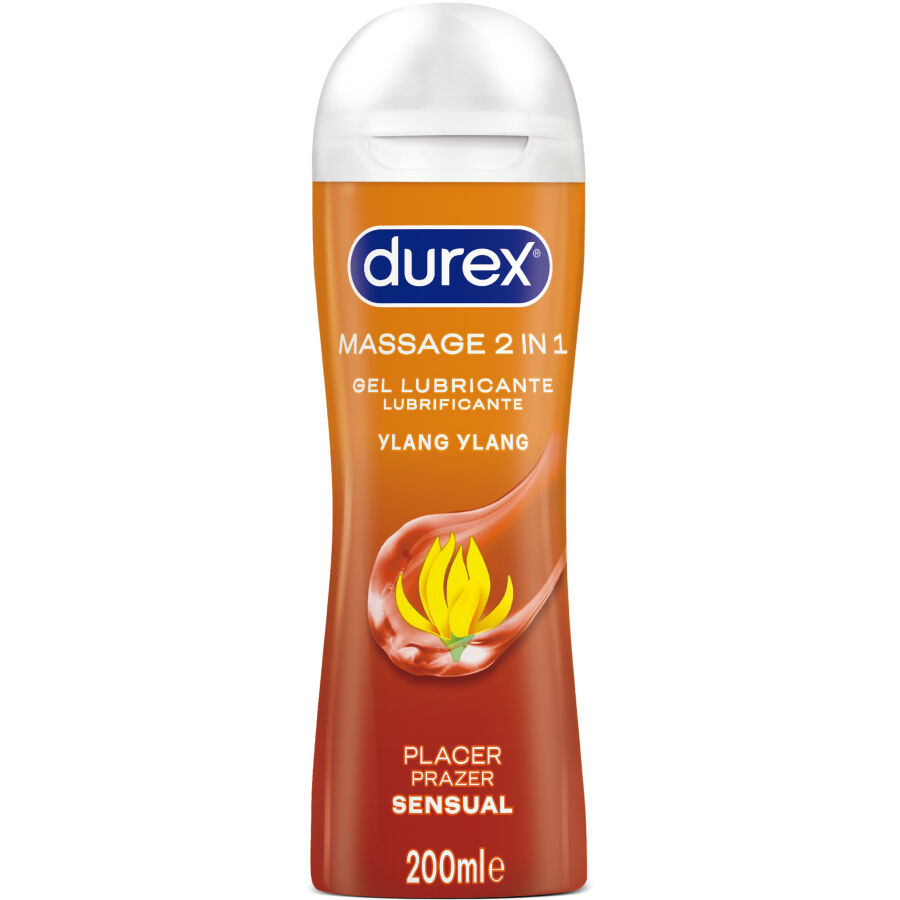 Масажен гел и лубрикант Durex Sensual с иланг иланг, 200 ml