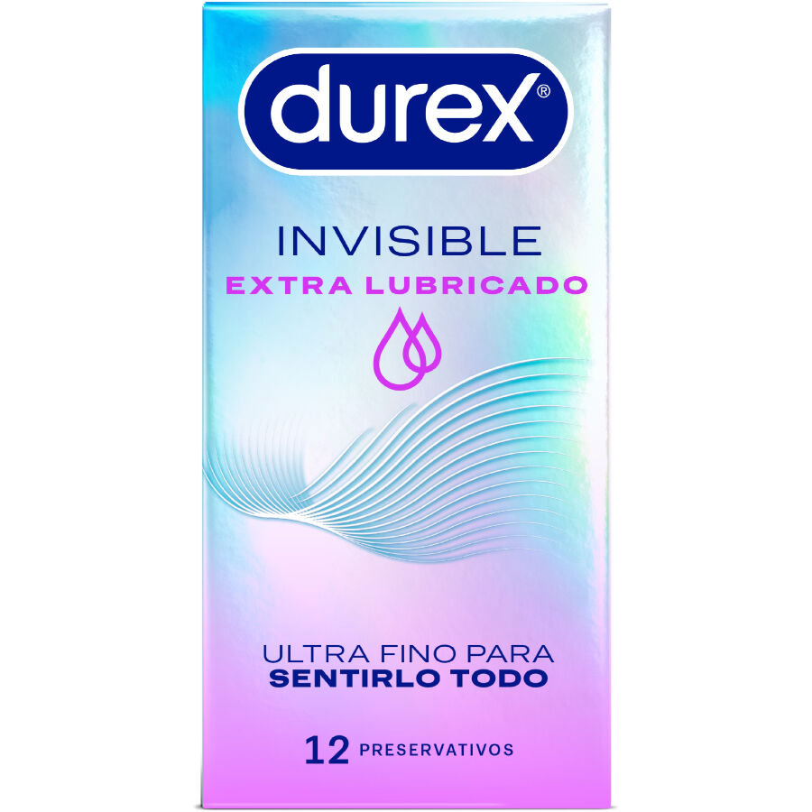 Тънки презервативи Durex Invisible с допълнителен лубрикант, 12 броя