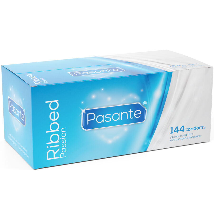 Релефни презервативи PASANTE Ribbed Passion, 144 броя