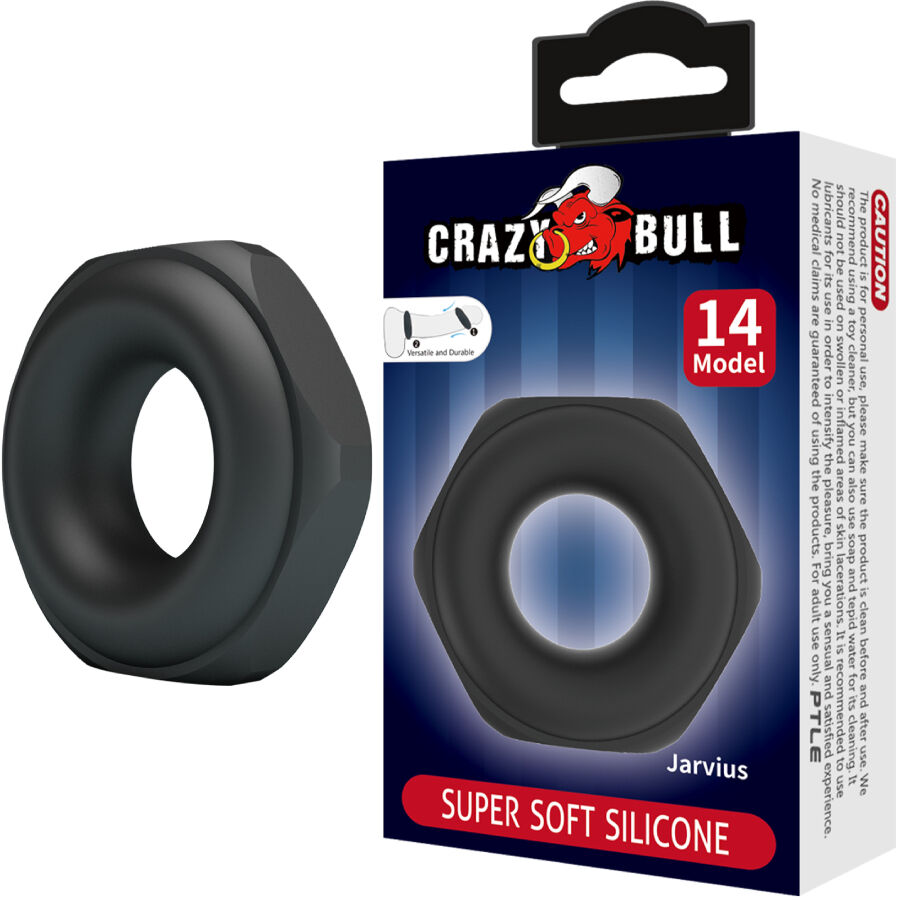 Crazy Bull Jarvius Model 14 регулируем ринг за пенис без вибрации