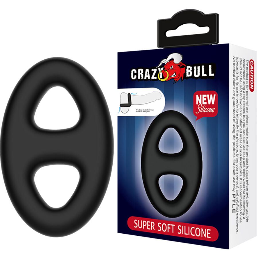 Crazy Bull Double Oval регулируем пръстен за пенис без вибрации