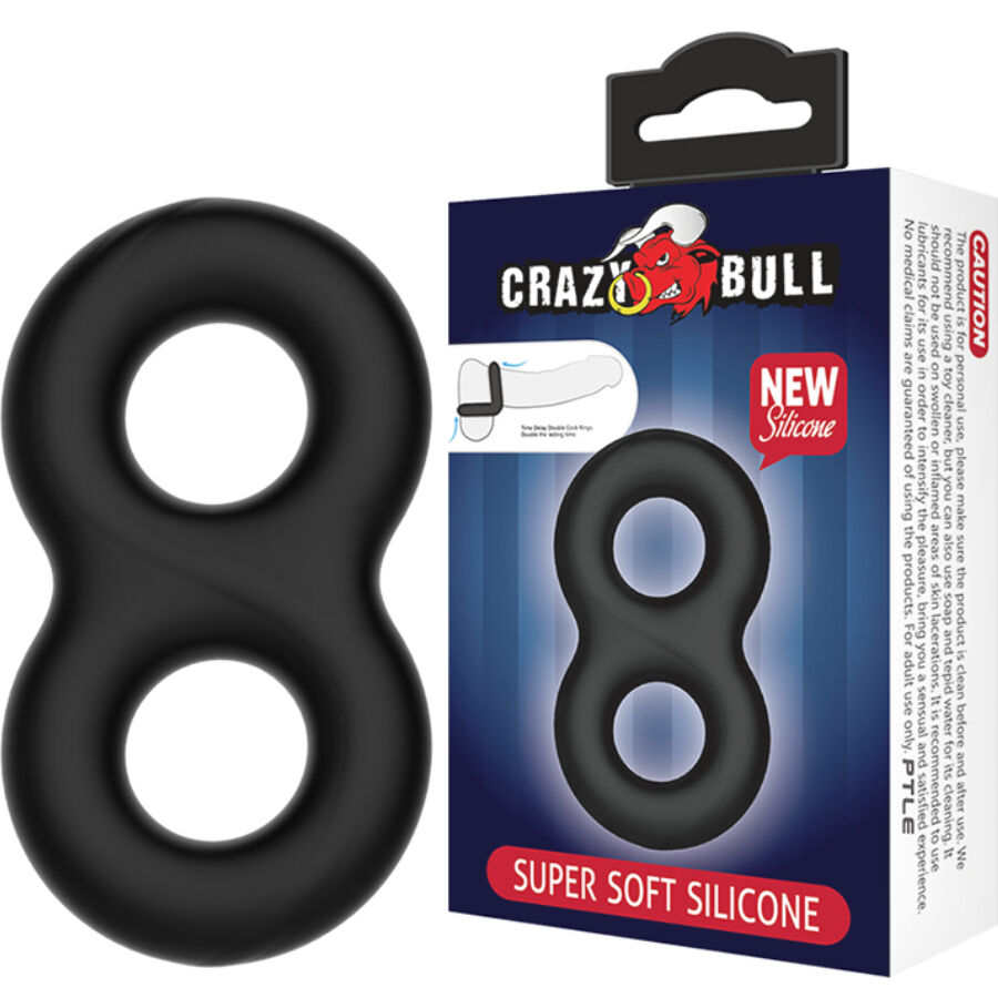 Пръстен за пенис Crazy Bull Double Infinity без вибрации