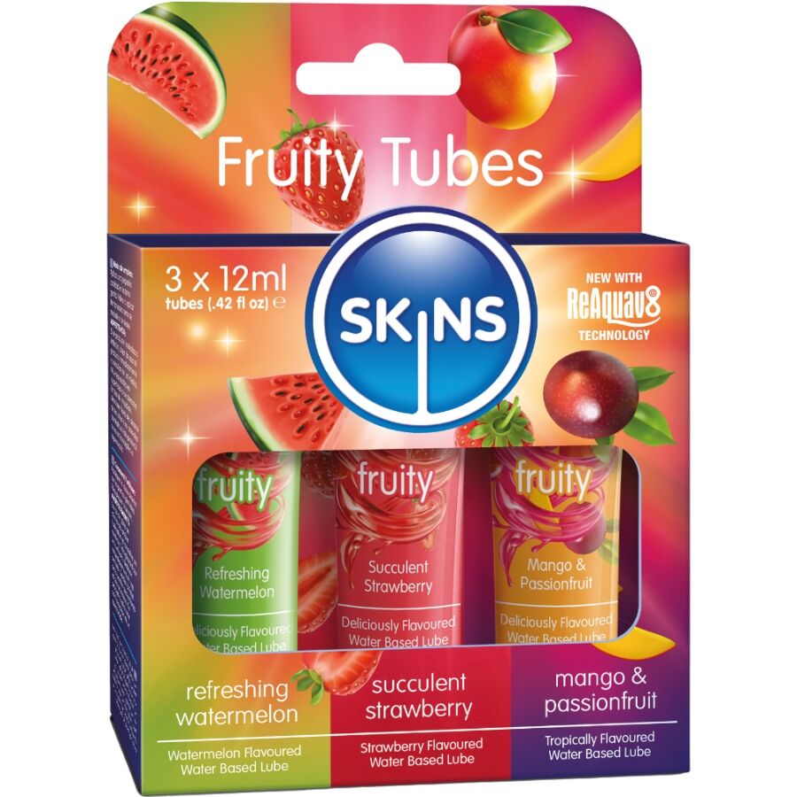 SKINS Fruity Lubes Kit: лубрикант с три плодови вкуса