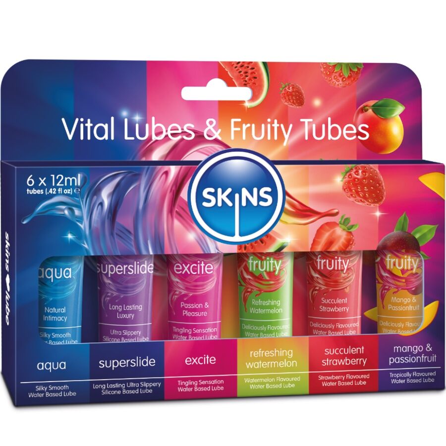 Комплект SKINS Vital & Fruity Lubes Kit с 6 лубриканта