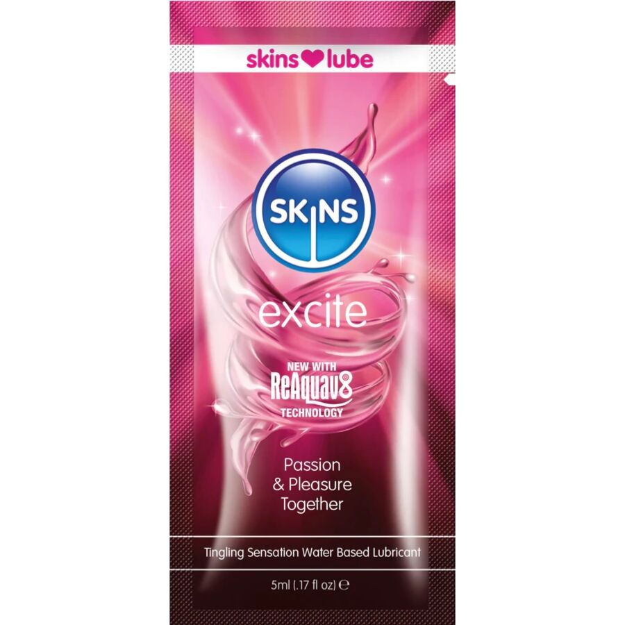 SKINS Excite лубрикант на водна основа, 5 ml