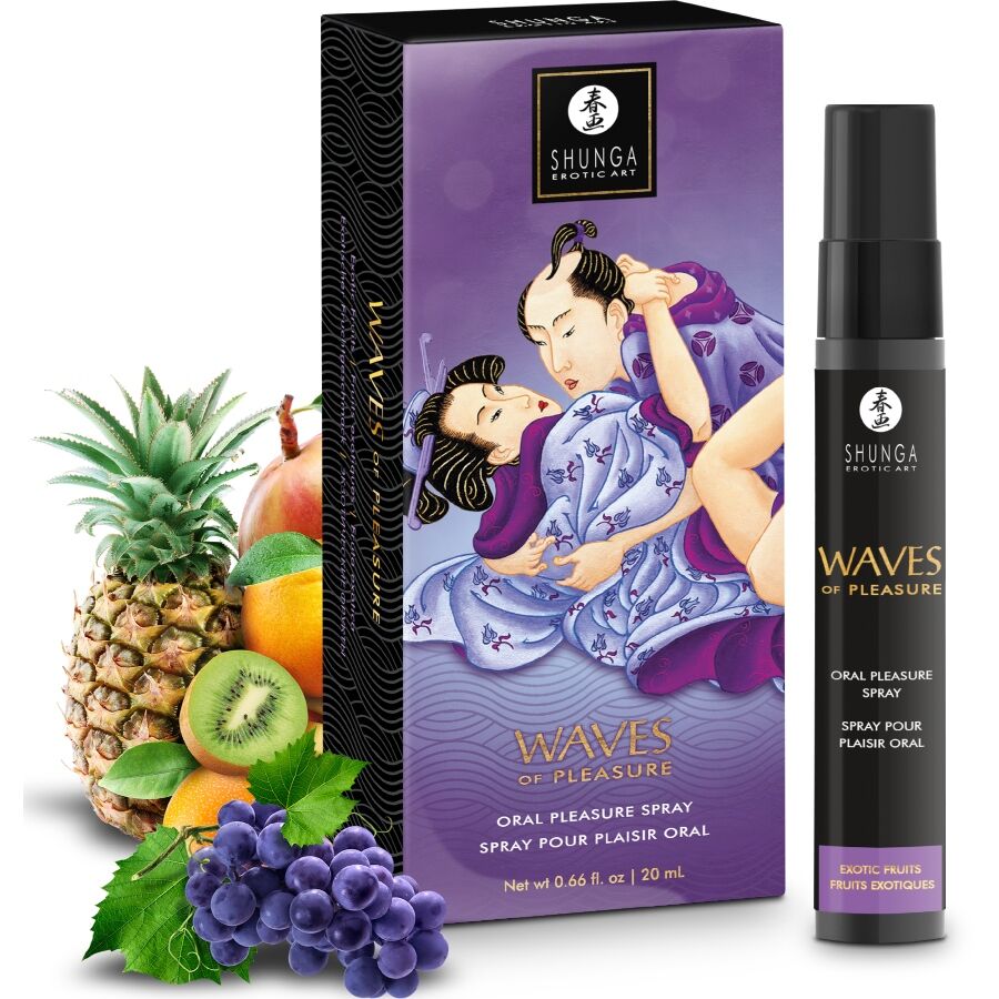 SHUNGA Waves Pleasure Spray с вкус на екзотични плодове, 20 ml