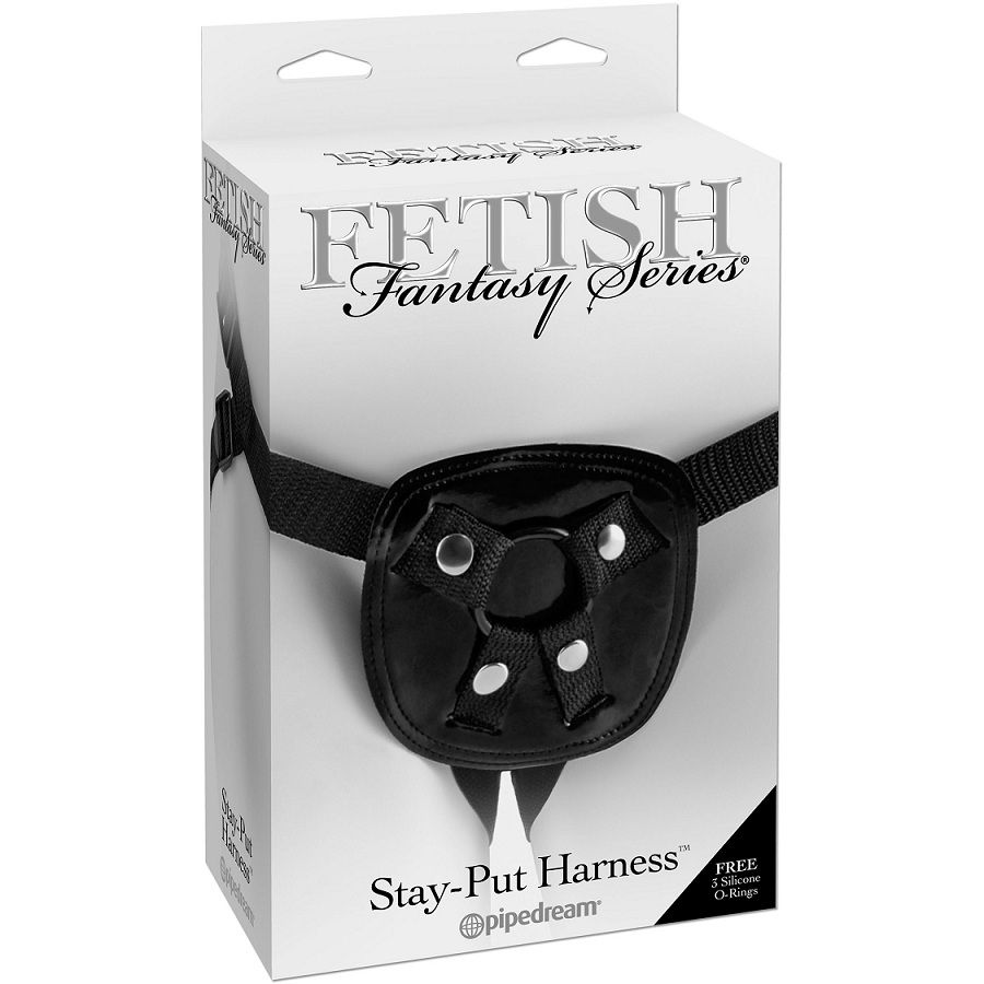 Fetish Fantasy Stay Put колан за страпон с три силиконови O пръстена
