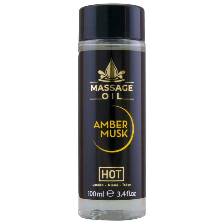 HOT масажно олио с кехлибар и мускус, 100 ml