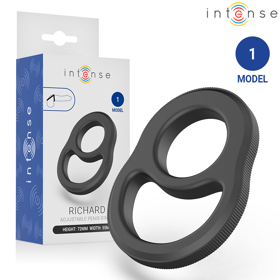 INTENSE FOR HIM Richard пенис пръстен без вибрации с дизайн с двоен пръстен