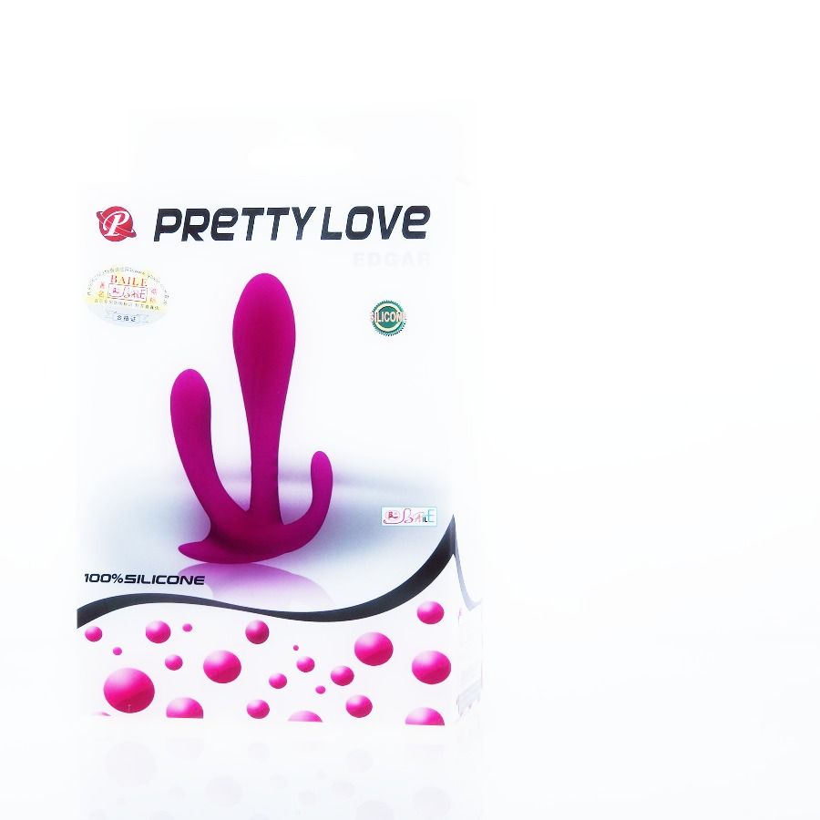 Вибратор за двойна стимулация с накрайници за клитор и анална зона PRETTY LOVE