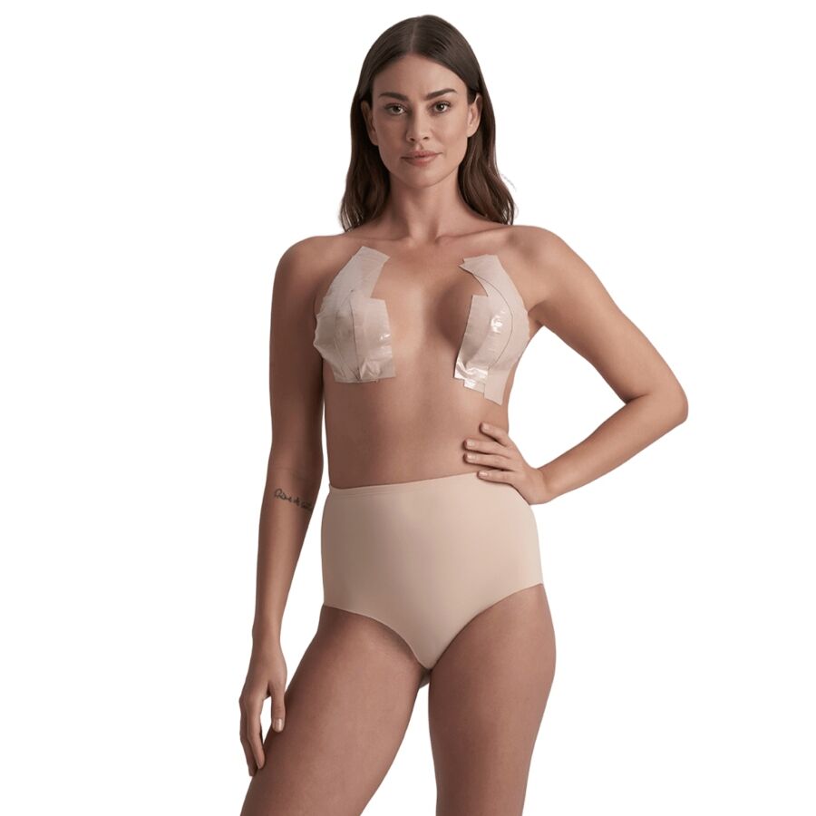 Двустранна лента за тяло BYE BRA, бежова, 5 × 500 cm