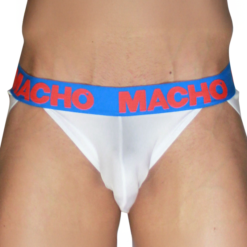 Jockstrap MACHO MX29AZ в бяло и тъмносиньо