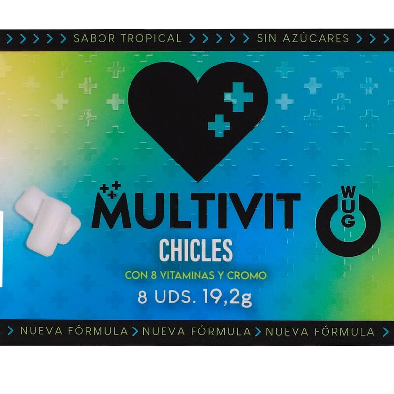WUG GUM Multivit витаминни дъвки с тропически вкус, 8 броя