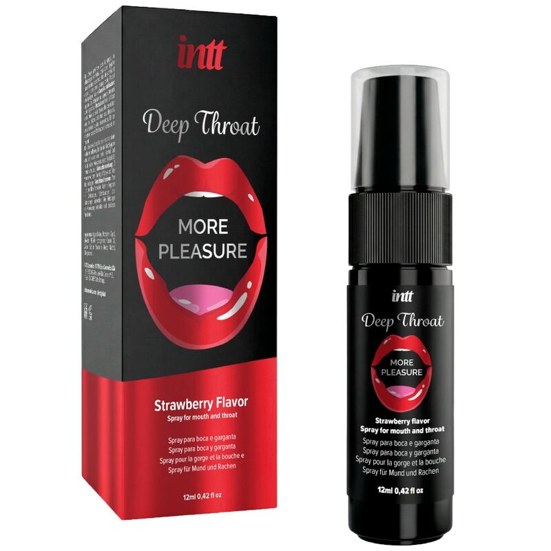 Орален спрей INTT Deep Throat с вкус на ягода