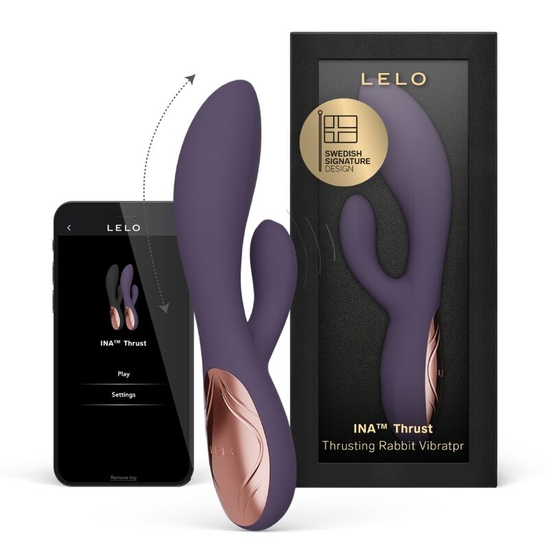 LELO INA Thrust заешки вибратор, лилав