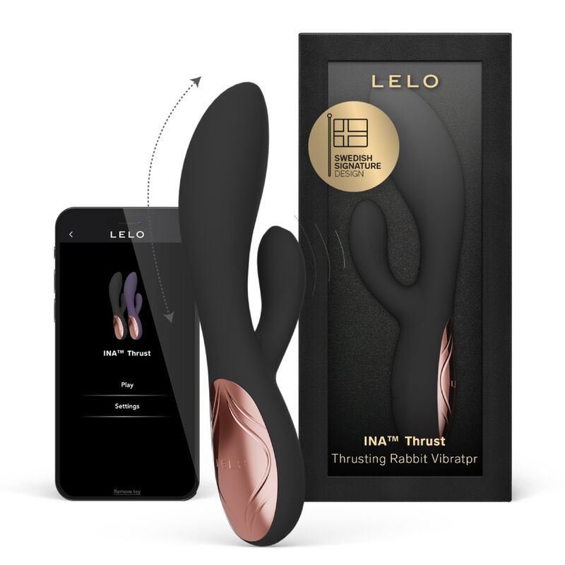 LELO INA Thrust заешки вибратор, черен