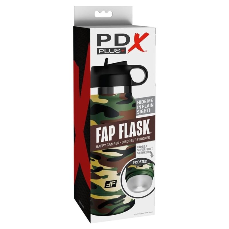 PDX PLUS+ Fap Flask Happy Camper мастурбатор с камуфлажен десен