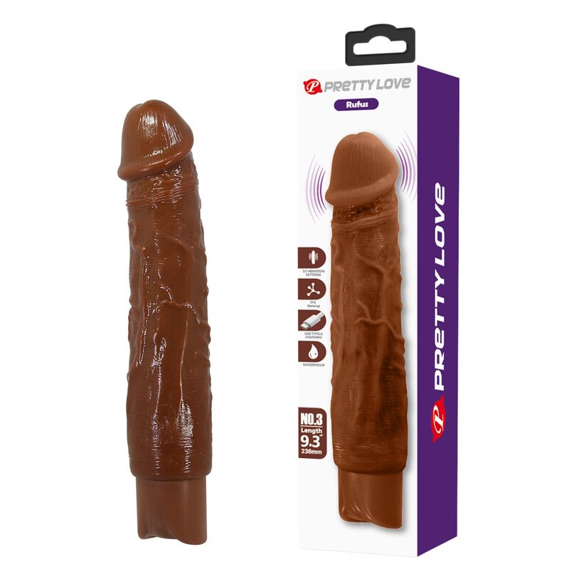 PRETTY LOVE Duke реалистичен вибратор, 23,5 cm