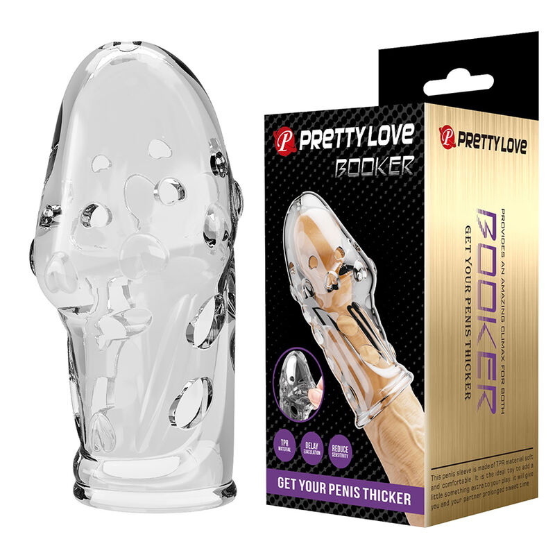 Прозрачна пенисна втулка Pretty Love Rocker от TPE