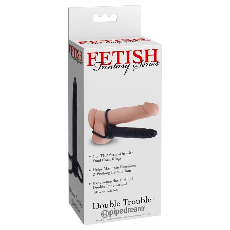 Harness за пенис Fetish Fantasy Series с два пръстена и силиконово дилдо