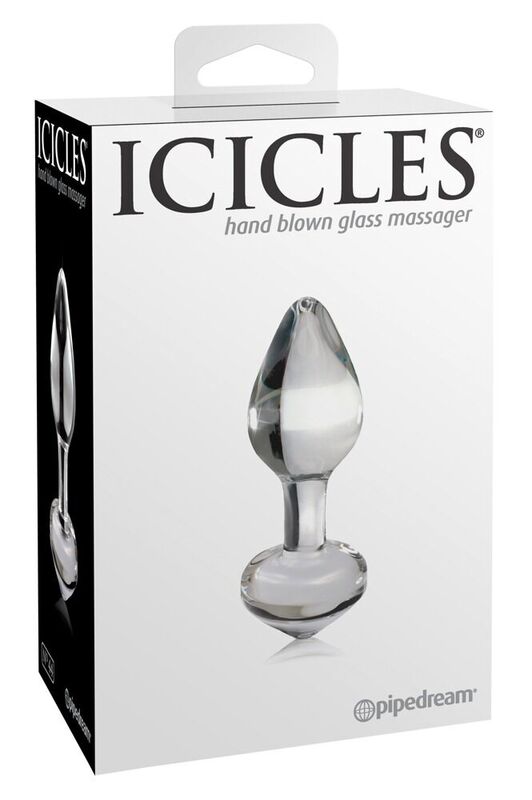 ICICLES N. 44 прозрачен стъклен анален плъг