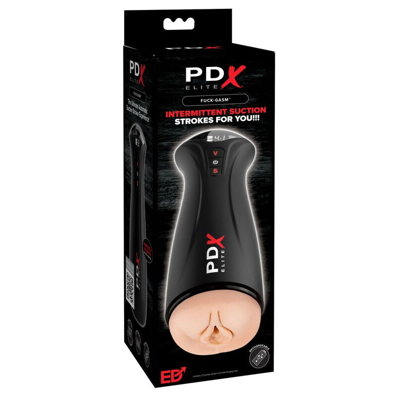 Вибриращ мастурбатор PDX ELITE Fap Gasm с функция за засмукване
