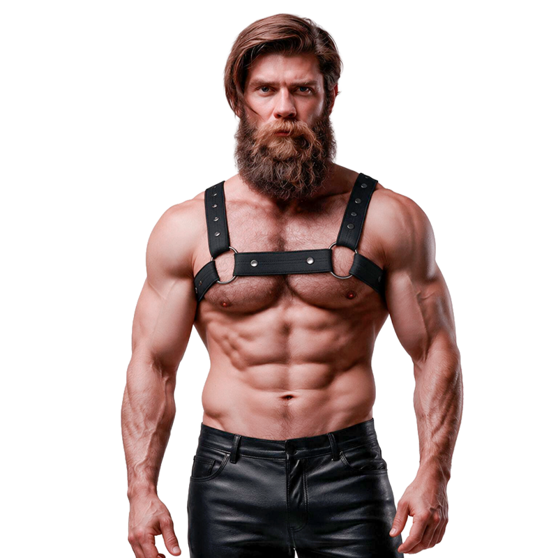 FETISH SUBMISSIVE ATTITUDE мъжки harness, регулируем