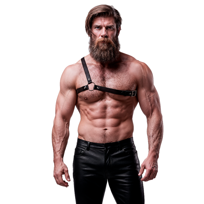 FETISH SUBMISSIVE ATTITUDE мъжки харнес с кръстосани ленти